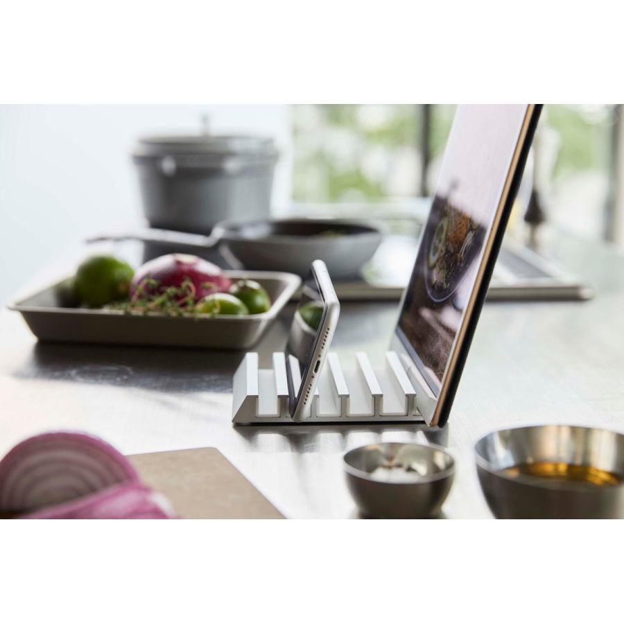 スマホ対応 山崎実業 正規品 TOWER タワー タブレットスタンド スマートフォン・タブレットPC対応ホルダー ホワイト | tower | 04