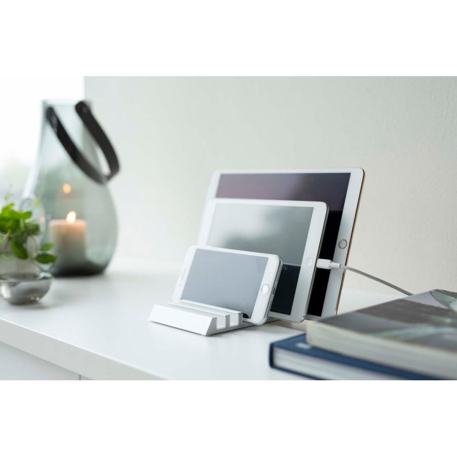 スマホ対応 山崎実業 正規品 TOWER タワー タブレットスタンド スマートフォン・タブレットPC対応ホルダー ホワイト | tower | 06