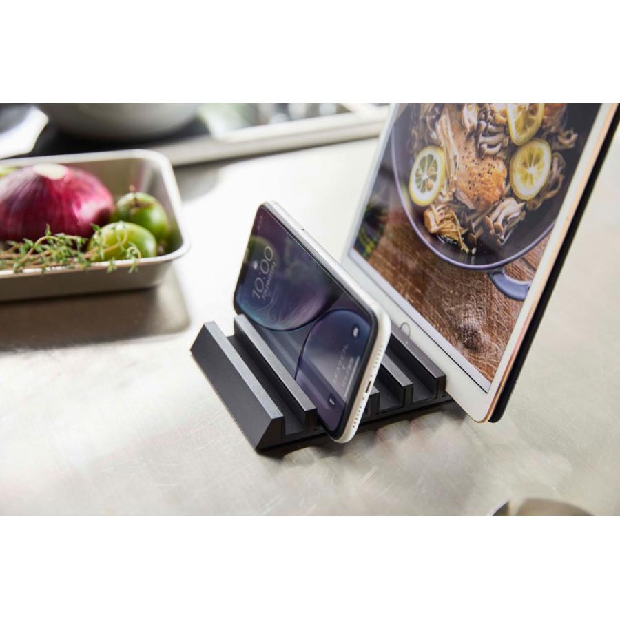 スマホ対応 山崎実業 正規品 TOWER タワー タブレットスタンド スマートフォン・タブレットPC対応ホルダー ブラック | tower | 03