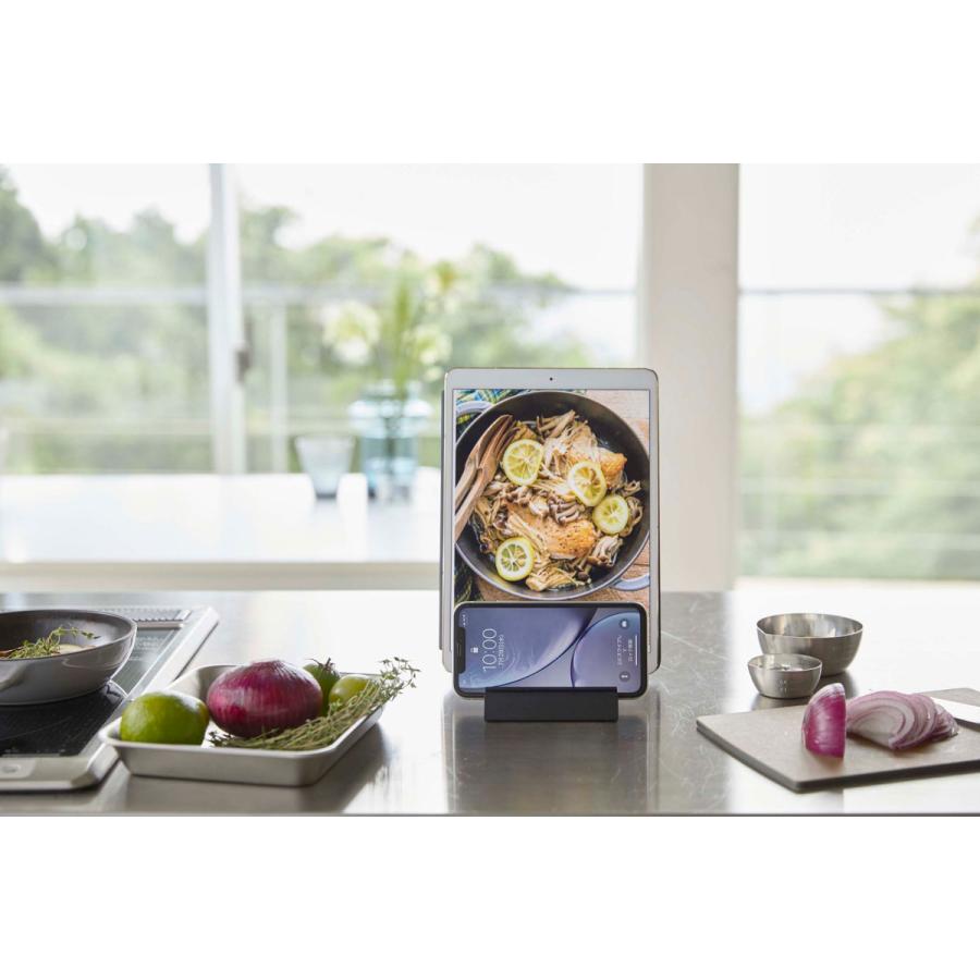 スマホ対応 山崎実業 正規品 TOWER タワー タブレットスタンド スマートフォン・タブレットPC対応ホルダー ブラック | tower | 05