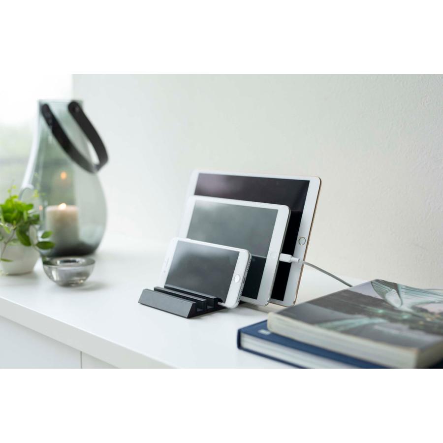 スマホ対応 山崎実業 正規品 TOWER タワー タブレットスタンド スマートフォン・タブレットPC対応ホルダー ブラック | tower | 06
