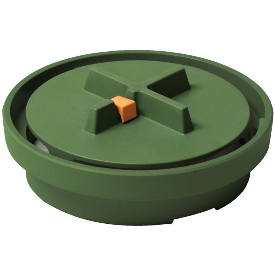 蚊取り線香入れ イデアコ Kayari Manhole 蚊遣り 蚊やり器 ideaco 蚊遣りマンホール マットモスグリーン | 