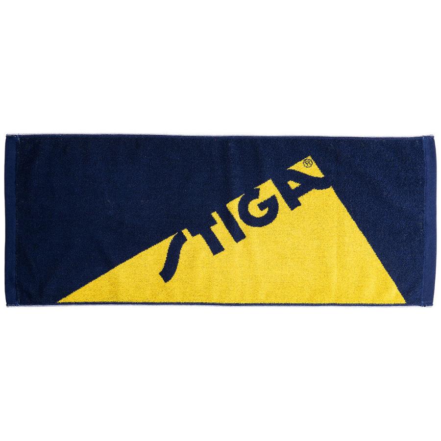 スポーツタオル STIGA タオル エッジ フェイスタオル スティガ TOWEL EDGE ネイビー/イエロー | 