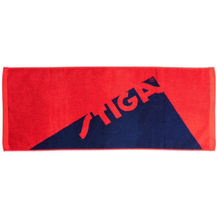 スポーツタオル STIGA タオル エッジ フェイスタオル スティガ TOWEL EDGE レッド/ネイビー | 