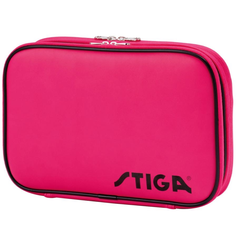 卓球ラケットケース STIGA クラシックダブルラケットケース 日本限定バージョン 卓球用品 スティガ BATWALLET DOUBLE CLASSIC ピンク | STIGA