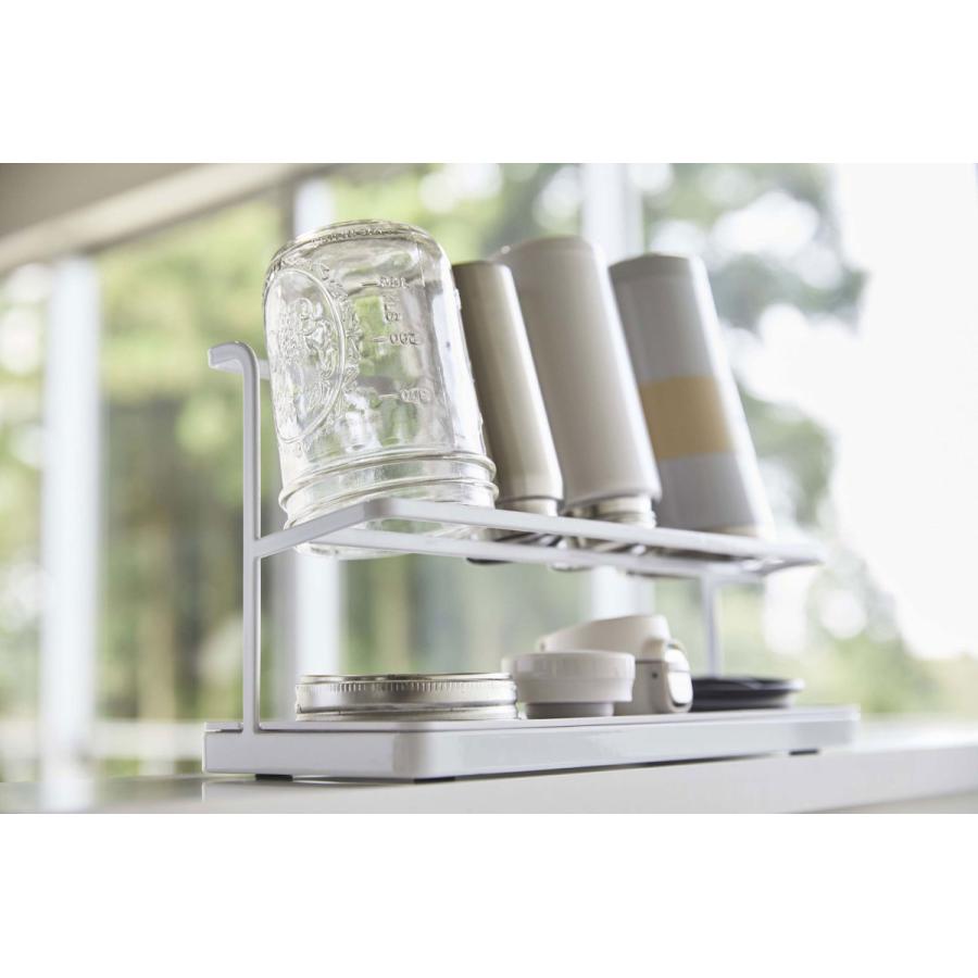 水筒スタンド 山崎実業 正規品 TOWER タワー ワイドジャグボトルスタンド 水切りラック ボトルラック ホワイト | tower | 04