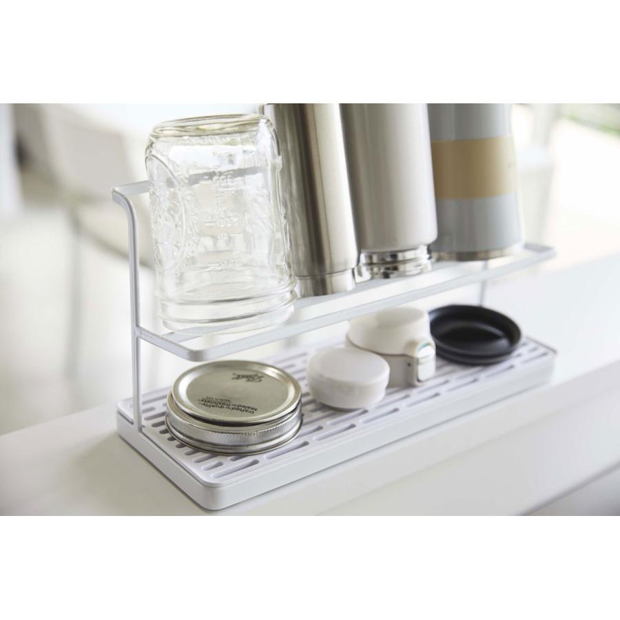 水筒スタンド 山崎実業 正規品 TOWER タワー ワイドジャグボトルスタンド 水切りラック ボトルラック ホワイト | tower | 05