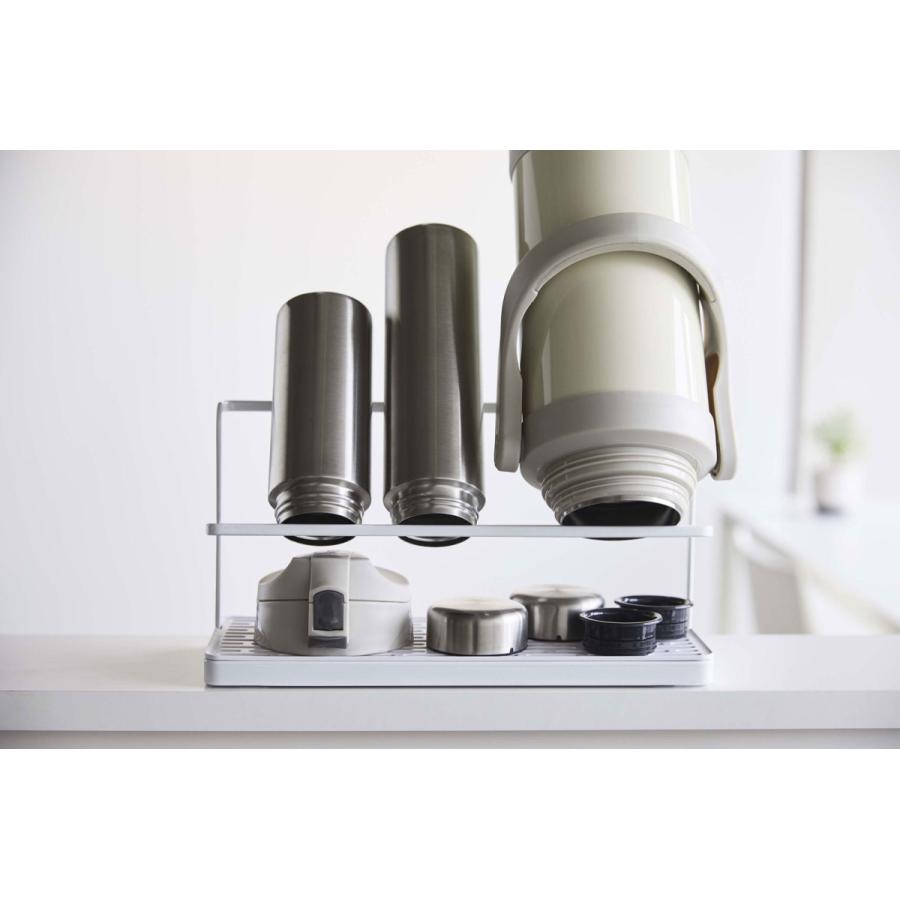 水筒スタンド 山崎実業 正規品 TOWER タワー ワイドジャグボトルスタンド 水切りラック ボトルラック ホワイト | tower | 07