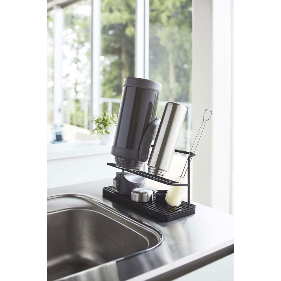 水筒スタンド 山崎実業 正規品 TOWER タワー ワイドジャグボトルスタンド 水切りラック ボトルラック ブラック | tower | 03