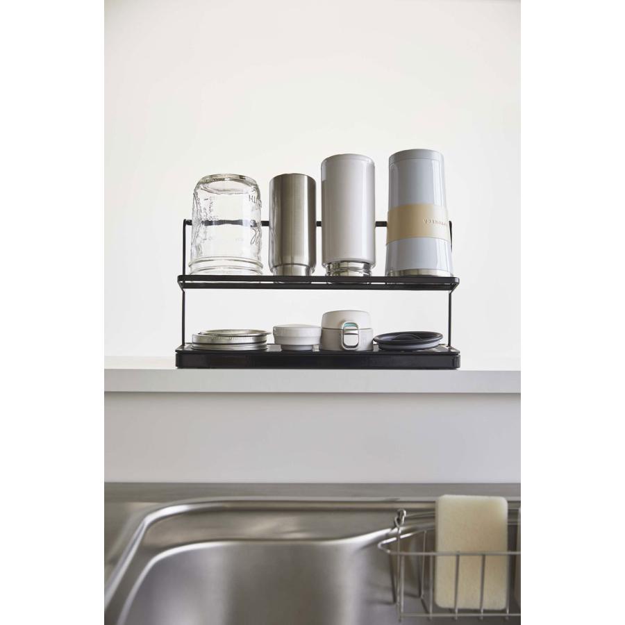 水筒スタンド 山崎実業 正規品 TOWER タワー ワイドジャグボトルスタンド 水切りラック ボトルラック ブラック | tower | 06