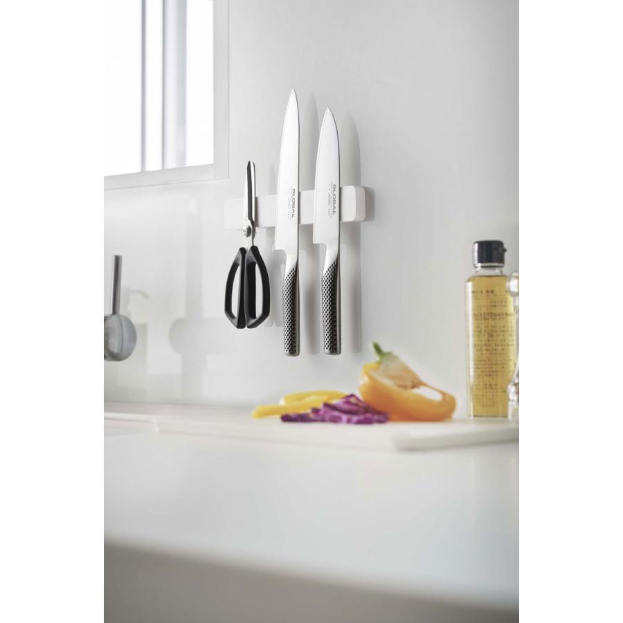 包丁スタンド 山崎実業 正規品 TOWER タワー マグネット＆ウォール包丁ホルダー W25 包丁ケース 包丁差し 収納ケース ホワイト | tower | 02