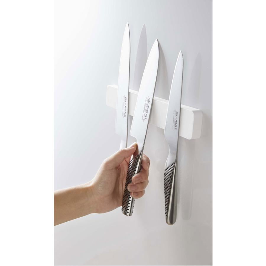 包丁スタンド 山崎実業 正規品 TOWER タワー マグネット＆ウォール包丁ホルダー W25 包丁ケース 包丁差し 収納ケース ホワイト | tower | 04