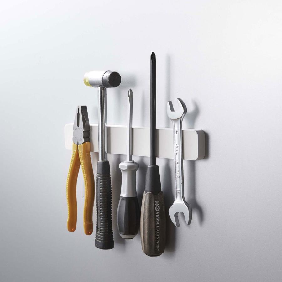 包丁スタンド 山崎実業 正規品 TOWER タワー マグネット＆ウォール包丁ホルダー W25 包丁ケース 包丁差し 収納ケース ホワイト | tower | 05