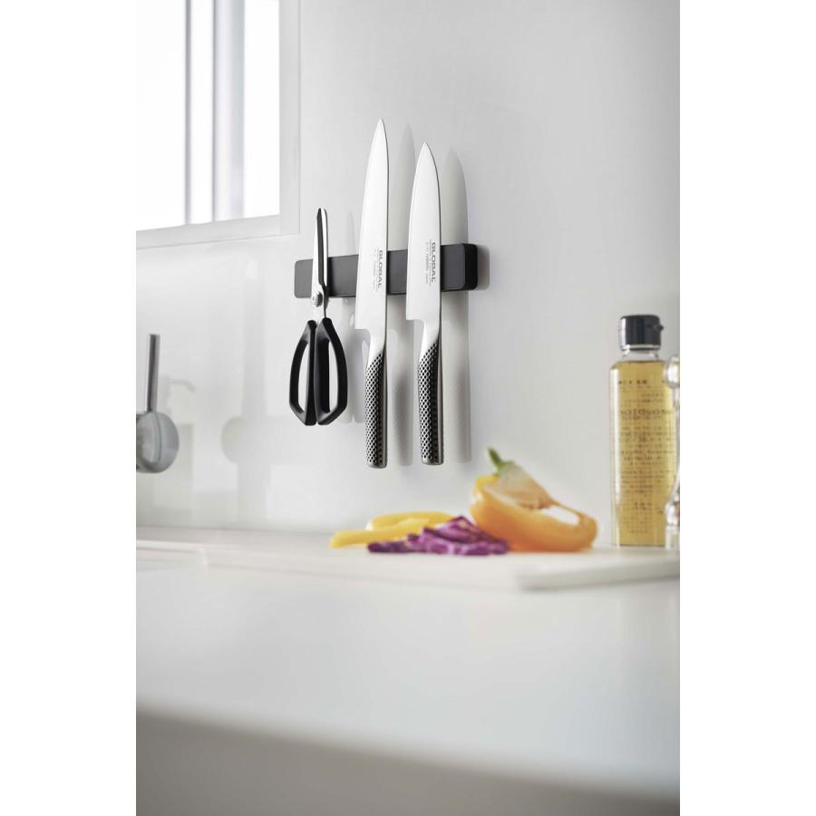 包丁スタンド 山崎実業 正規品 TOWER タワー マグネット＆ウォール包丁ホルダー W25 包丁ケース 包丁差し 収納ケース ブラック | tower | 02