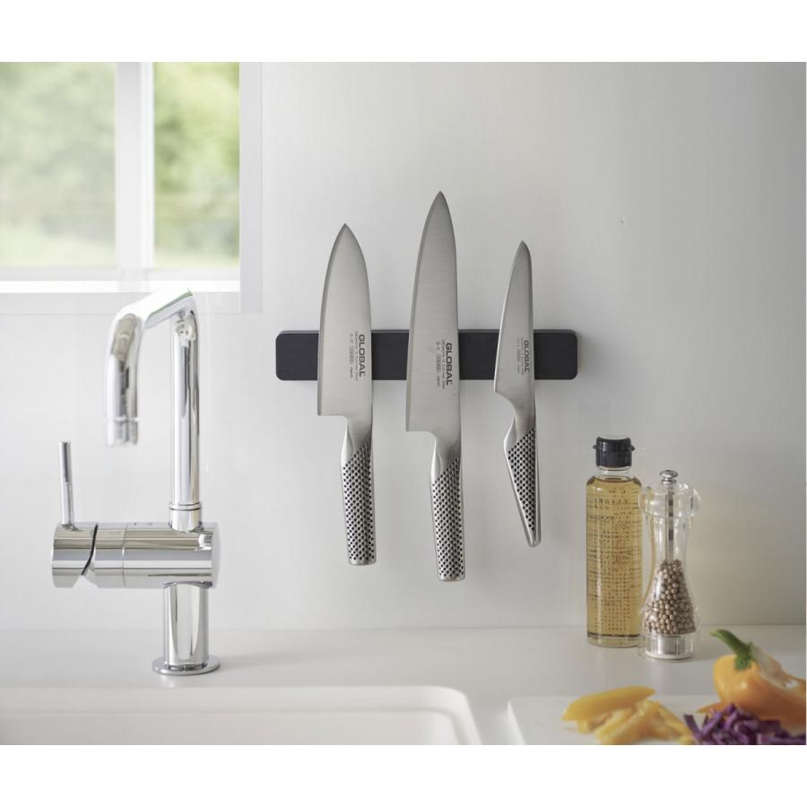 包丁スタンド 山崎実業 正規品 TOWER タワー マグネット＆ウォール包丁ホルダー W25 包丁ケース 包丁差し 収納ケース ブラック | tower | 03