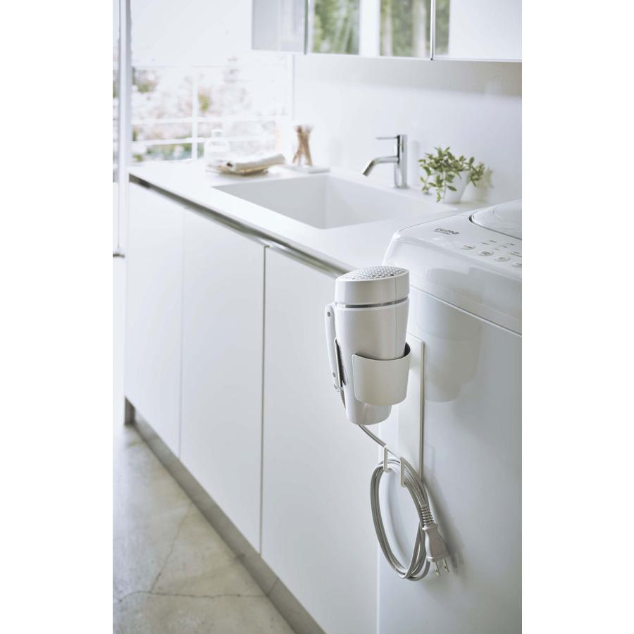 ドライヤーホルダー 山崎実業 正規品 TOWER タワー マグネットドライヤーホルダー ドライヤー収納ラック ホワイト | tower | 01