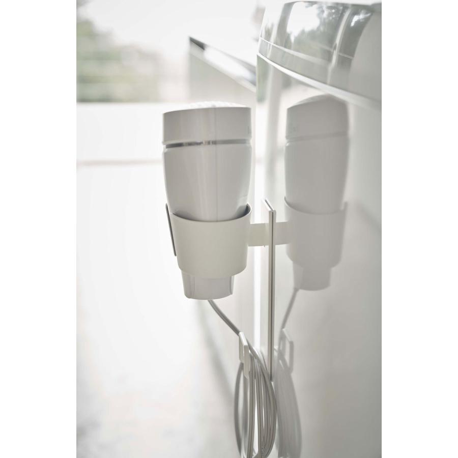 ドライヤーホルダー 山崎実業 正規品 TOWER タワー マグネットドライヤーホルダー ドライヤー収納ラック ホワイト | tower | 05