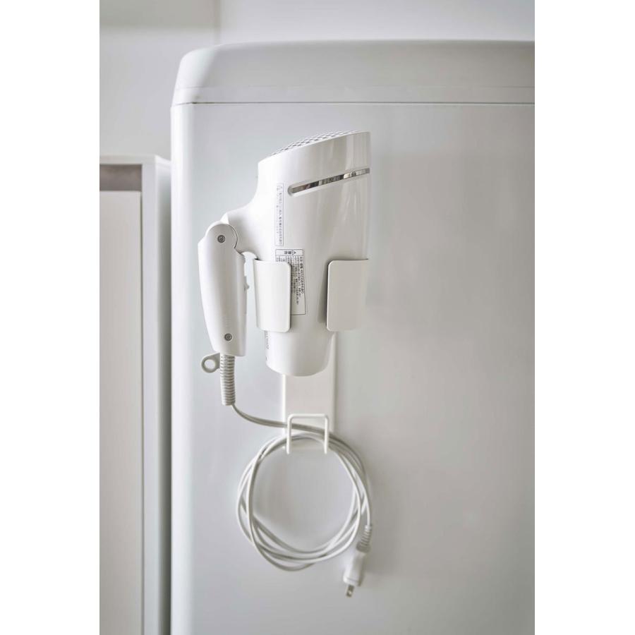 ドライヤーホルダー 山崎実業 正規品 TOWER タワー マグネットドライヤーホルダー ドライヤー収納ラック ホワイト | tower | 06