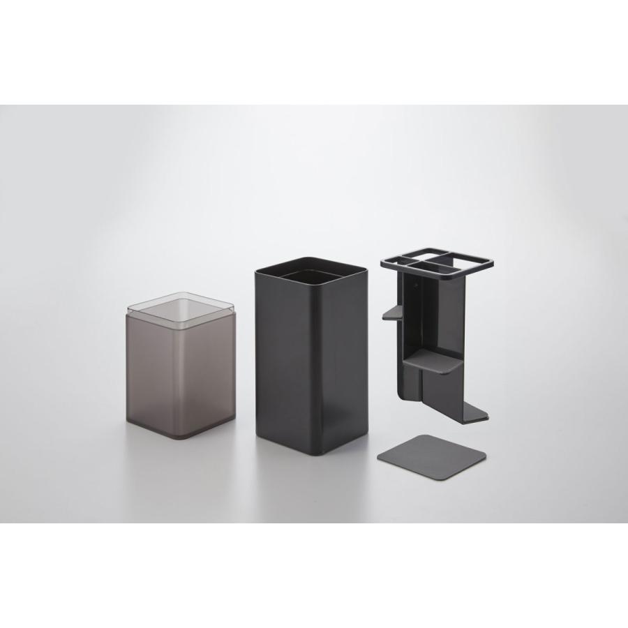 カトラリーケース 山崎実業 正規品 TOWER タワー 蓋付きカトラリースタンド カトラリー収納 箸入れ 箸立て ブラック | tower | 09