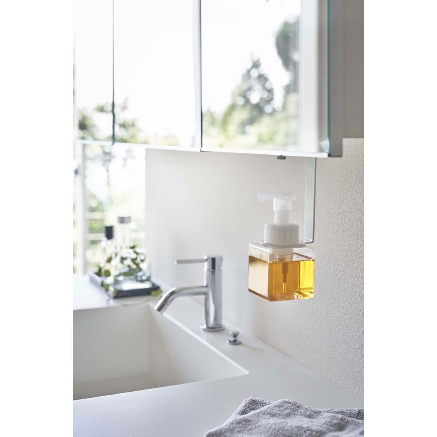 ソープディスペンサー 山崎実業 正規品 TOWER タワー 洗面戸棚下ディスペンサーホルダー 泡タイプ ソープボトル 詰め替え用ボトル ホワイト | tower | 01