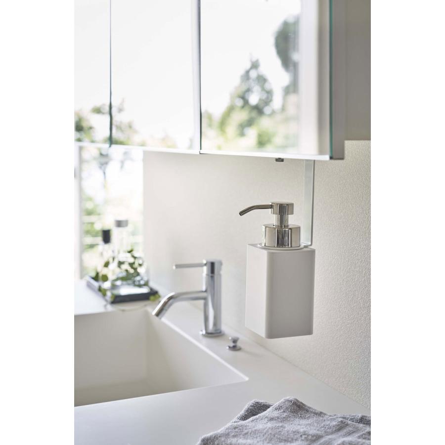 ソープディスペンサー 山崎実業 正規品 TOWER タワー 洗面戸棚下ディスペンサーホルダー 泡タイプ ソープボトル 詰め替え用ボトル ホワイト | tower | 02