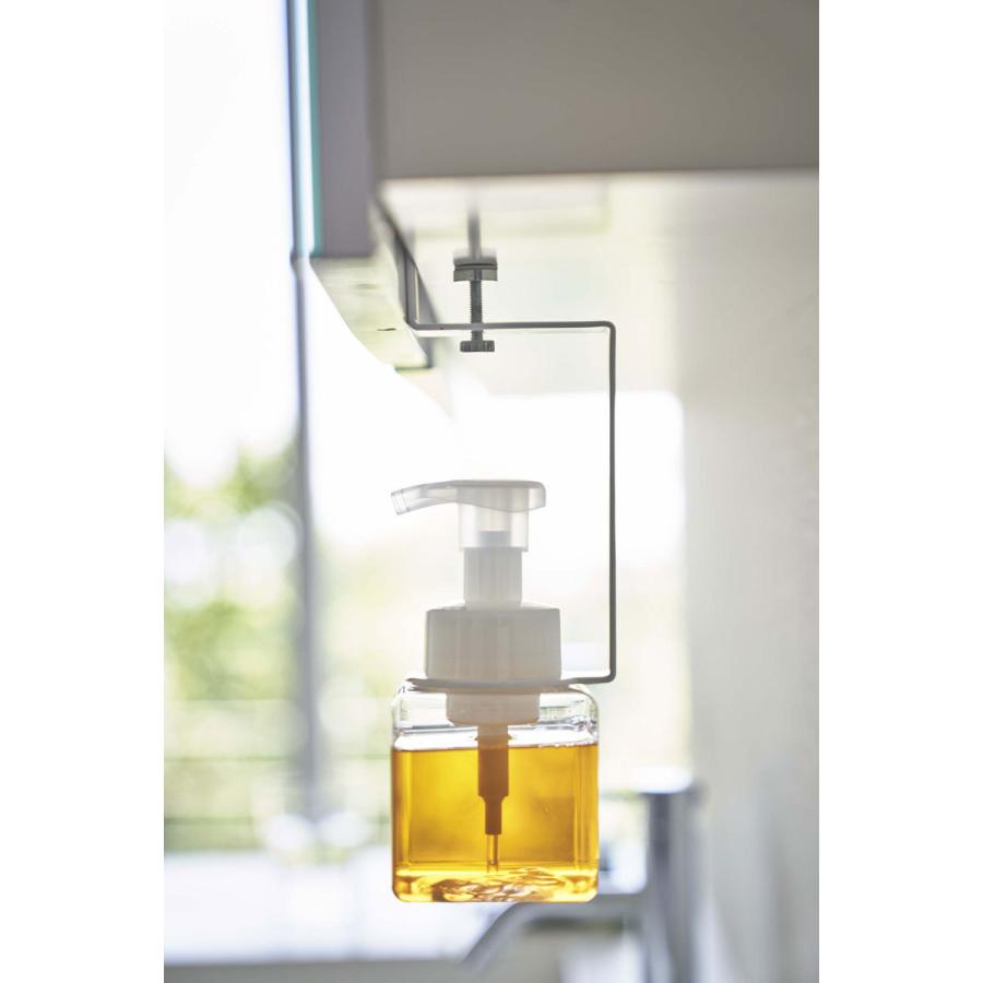 ソープディスペンサー 山崎実業 正規品 TOWER タワー 洗面戸棚下ディスペンサーホルダー 泡タイプ ソープボトル 詰め替え用ボトル ホワイト | tower | 05
