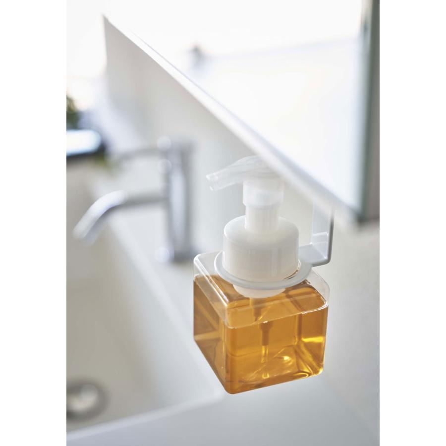 ソープディスペンサー 山崎実業 正規品 TOWER タワー 洗面戸棚下ディスペンサーホルダー 泡タイプ ソープボトル 詰め替え用ボトル ホワイト | tower | 06