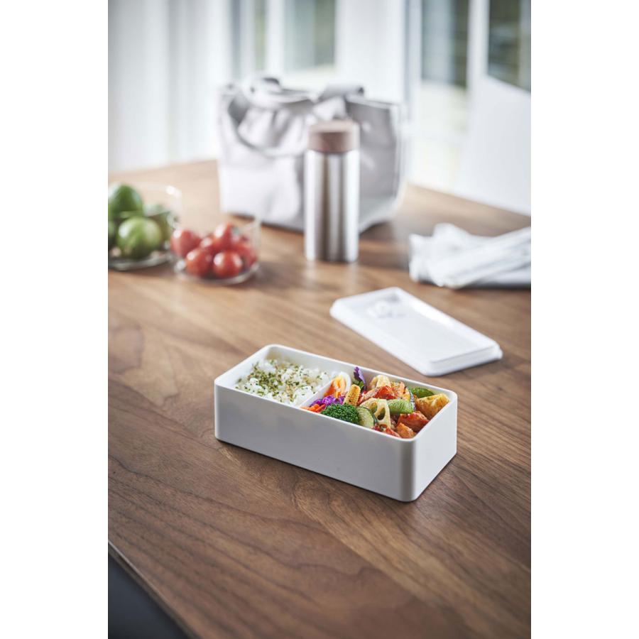 弁当箱 山崎実業 正規品 TOWER タワー バルブ付き密閉ランチボックス ワイド ランチボックス ホワイト | tower | 02