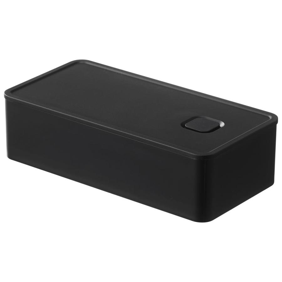 弁当箱 山崎実業 正規品 TOWER タワー バルブ付き密閉ランチボックス ワイド ランチボックス ブラック | tower