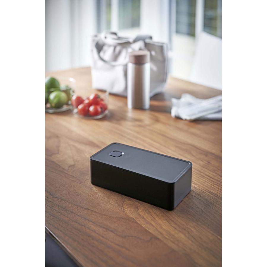弁当箱 山崎実業 正規品 TOWER タワー バルブ付き密閉ランチボックス ワイド ランチボックス ブラック | tower | 01