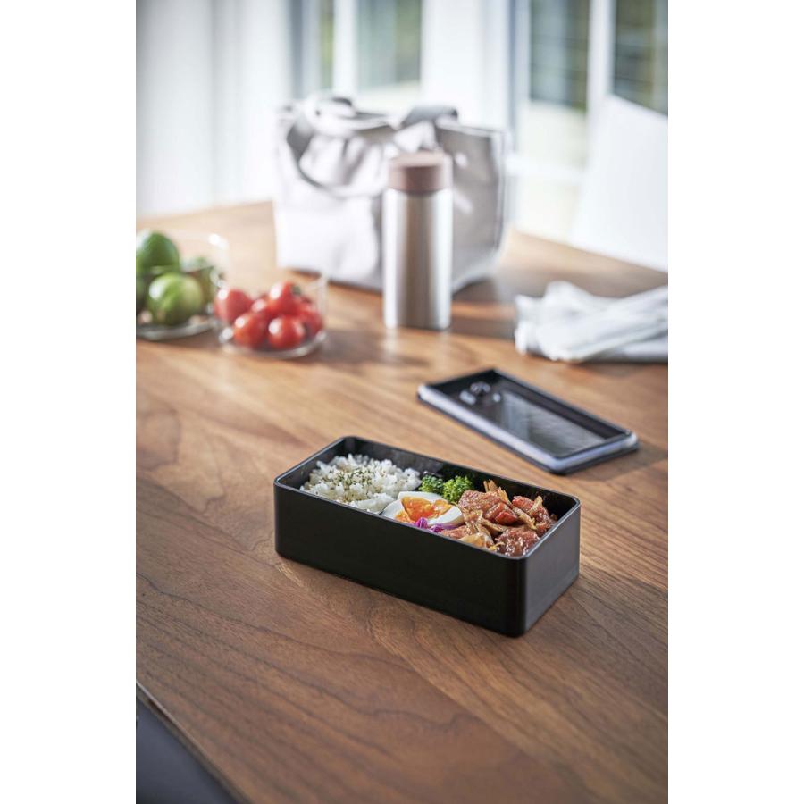 弁当箱 山崎実業 正規品 TOWER タワー バルブ付き密閉ランチボックス ワイド ランチボックス ブラック | tower | 02