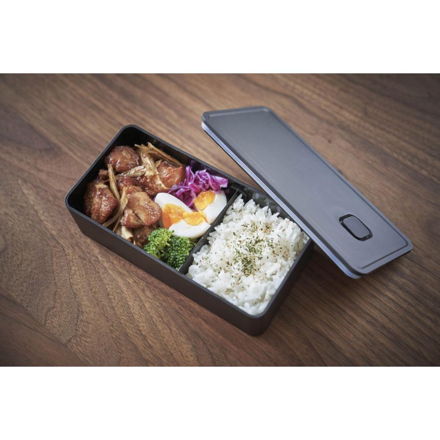 弁当箱 山崎実業 正規品 TOWER タワー バルブ付き密閉ランチボックス ワイド ランチボックス ブラック | tower | 03