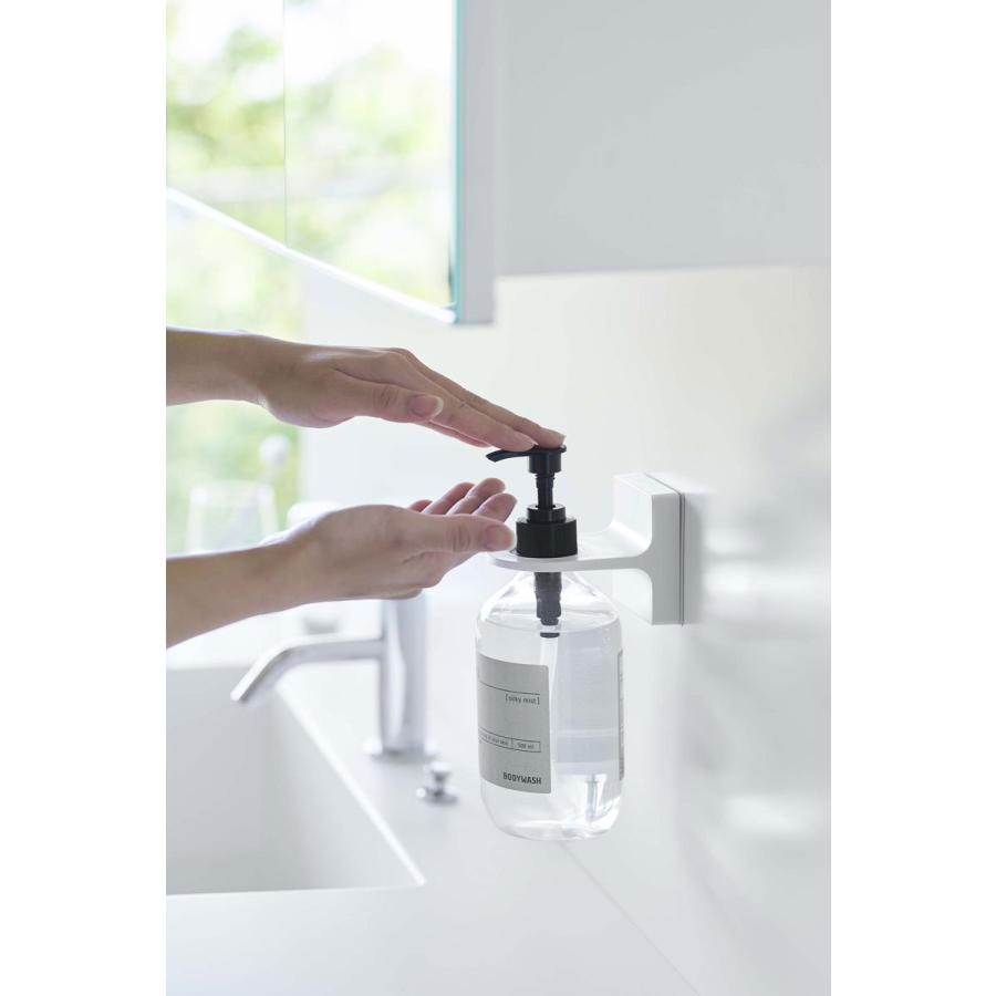 ソープディスペンサー 山崎実業 正規品 TOWER タワー フィルムフック ディスペンサーホルダー ソープボトル 詰め替え用ボトル ホワイト | tower | 03