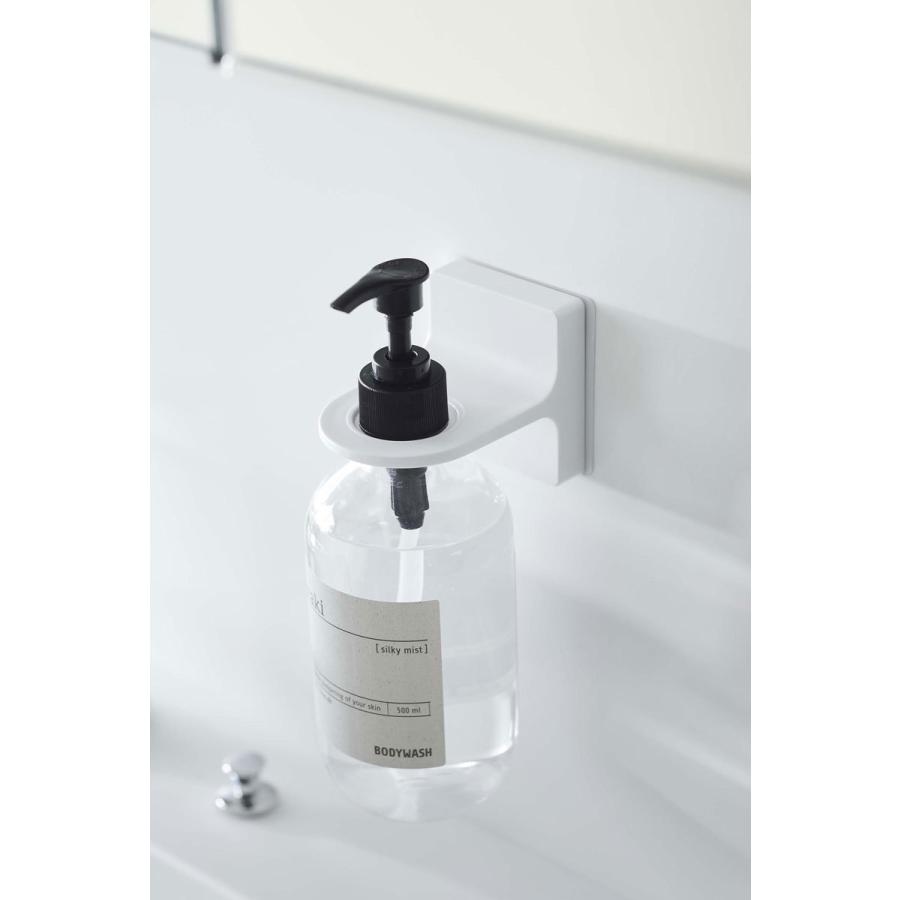 ソープディスペンサー 山崎実業 正規品 TOWER タワー フィルムフック ディスペンサーホルダー ソープボトル 詰め替え用ボトル ホワイト | tower | 04