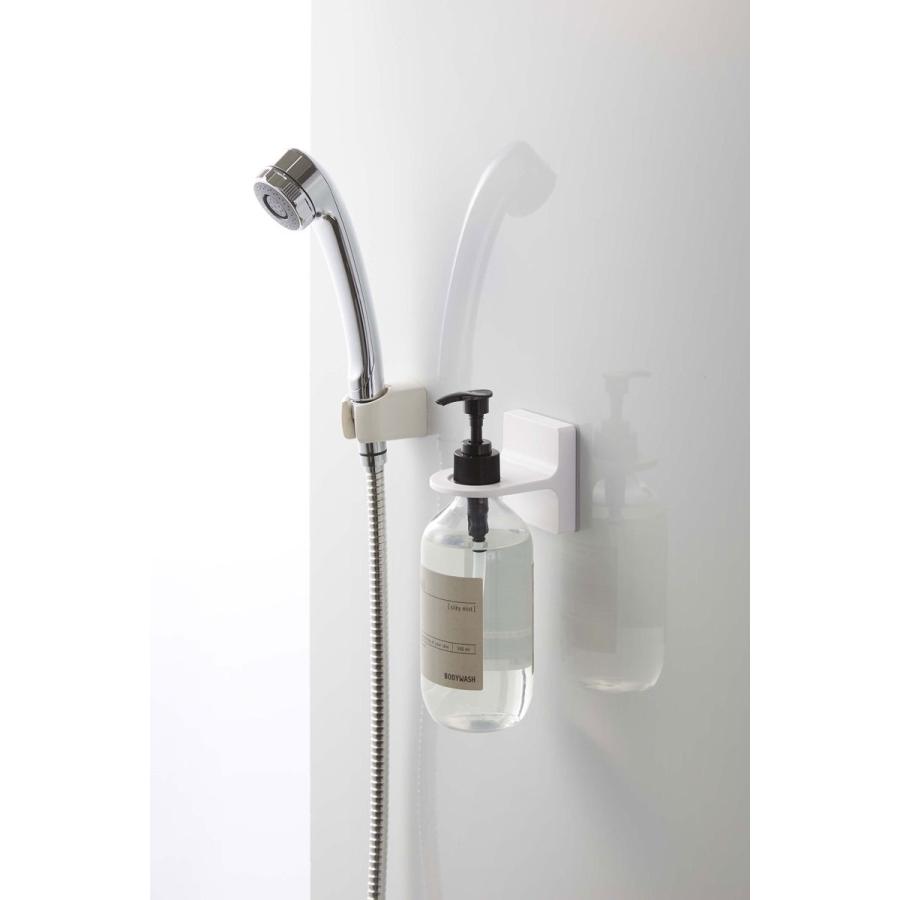 ソープディスペンサー 山崎実業 正規品 TOWER タワー フィルムフック ディスペンサーホルダー ソープボトル 詰め替え用ボトル ホワイト | tower | 05