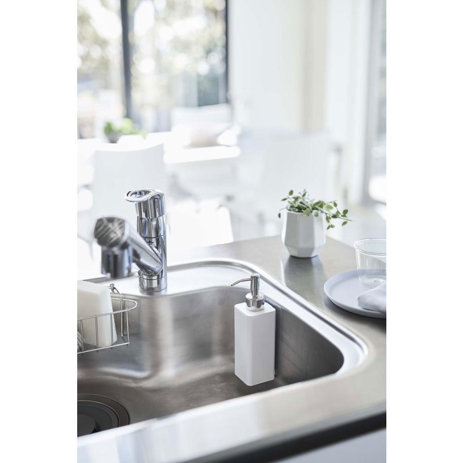 ソープディスペンサー 山崎実業 正規品 TOWER タワー フィルムフックキッチンディスペンサー ソープボトル 詰め替え用ボトル ホワイト | tower | 02