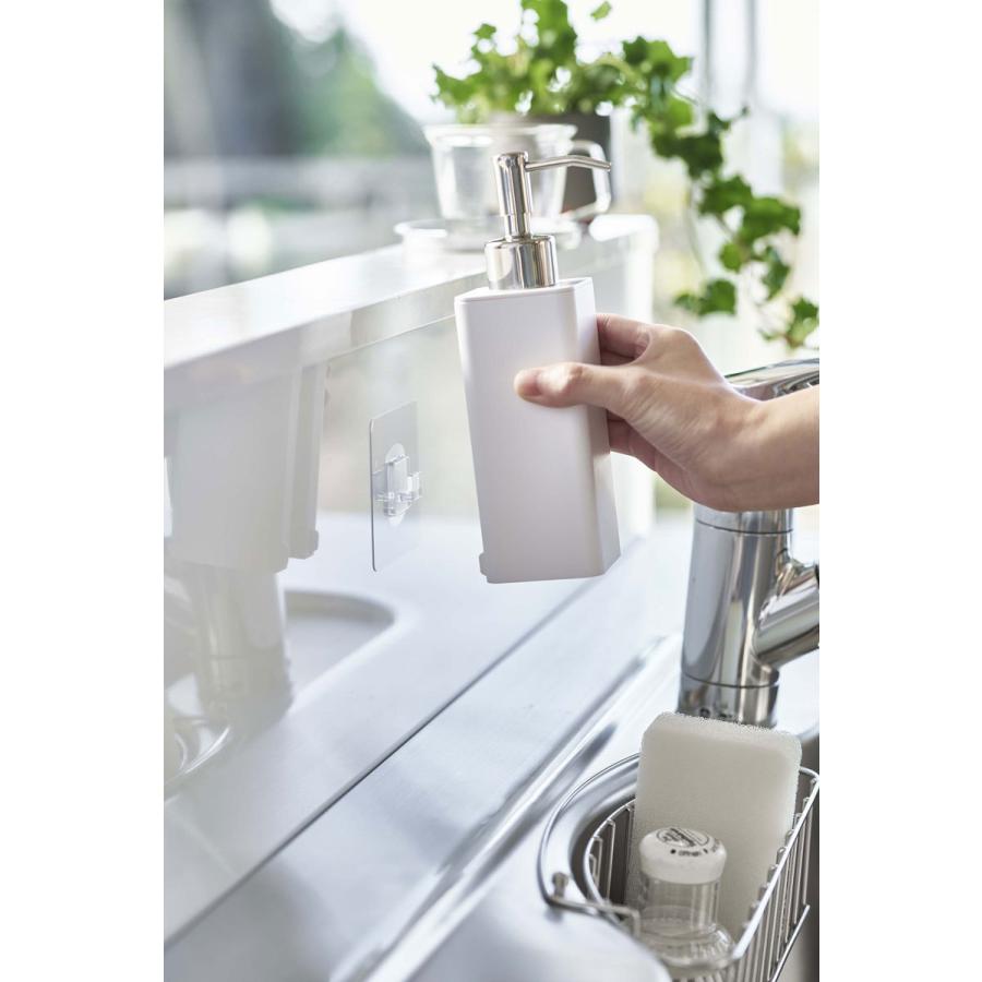 ソープディスペンサー 山崎実業 正規品 TOWER タワー フィルムフックキッチンディスペンサー ソープボトル 詰め替え用ボトル ホワイト | tower | 04