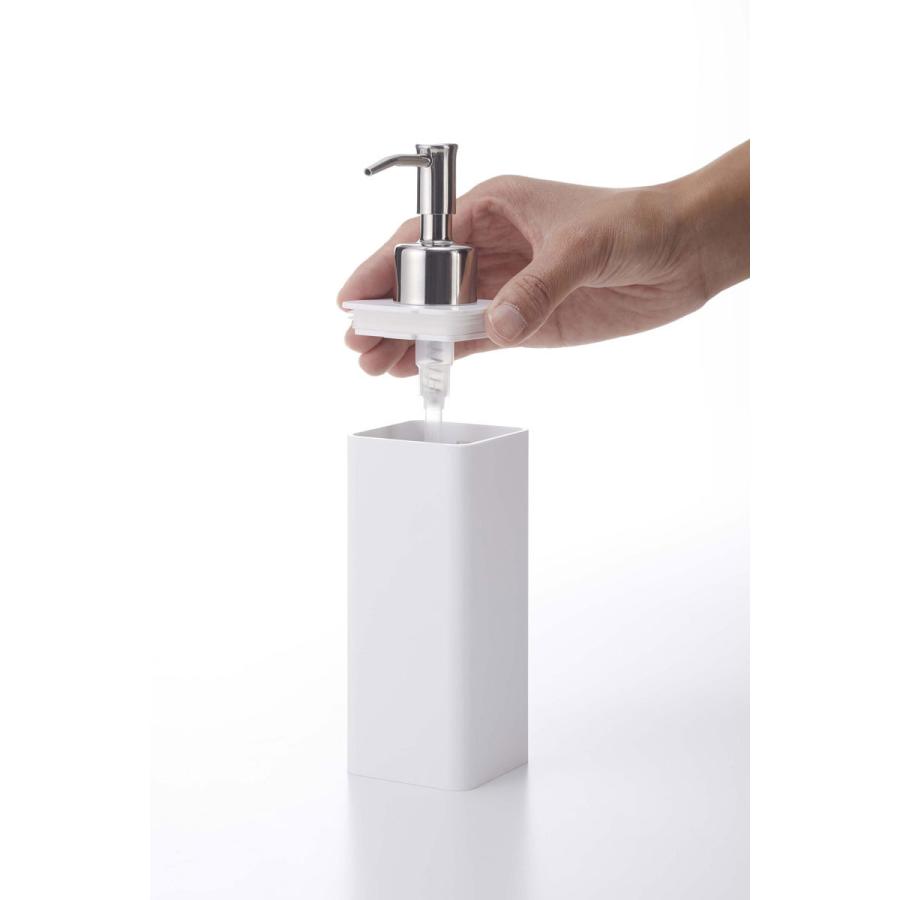 ソープディスペンサー 山崎実業 正規品 TOWER タワー フィルムフックキッチンディスペンサー ソープボトル 詰め替え用ボトル ホワイト | tower | 07