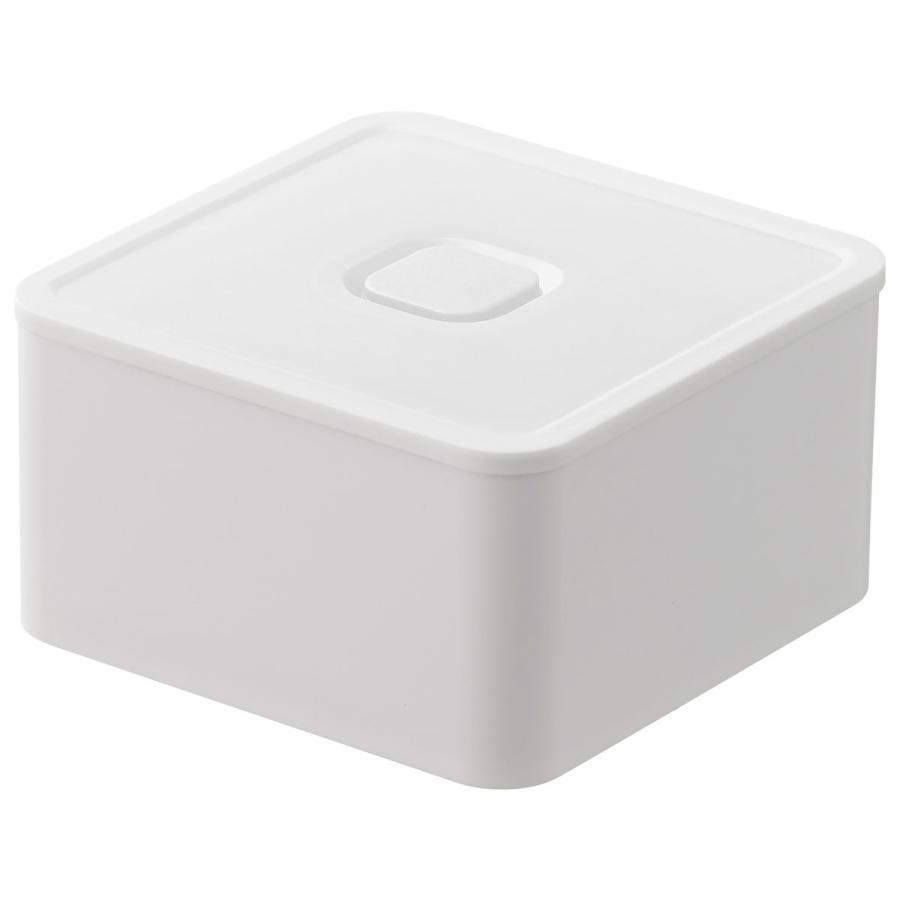 弁当箱 山崎実業 正規品 TOWER タワー バルブ付き密閉ランチボックス スクエア ランチボックス ホワイト | tower