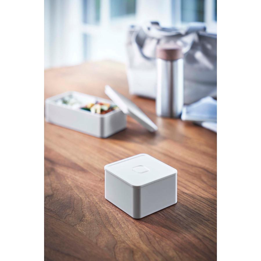 弁当箱 山崎実業 正規品 TOWER タワー バルブ付き密閉ランチボックス スクエア ランチボックス ホワイト | tower | 01