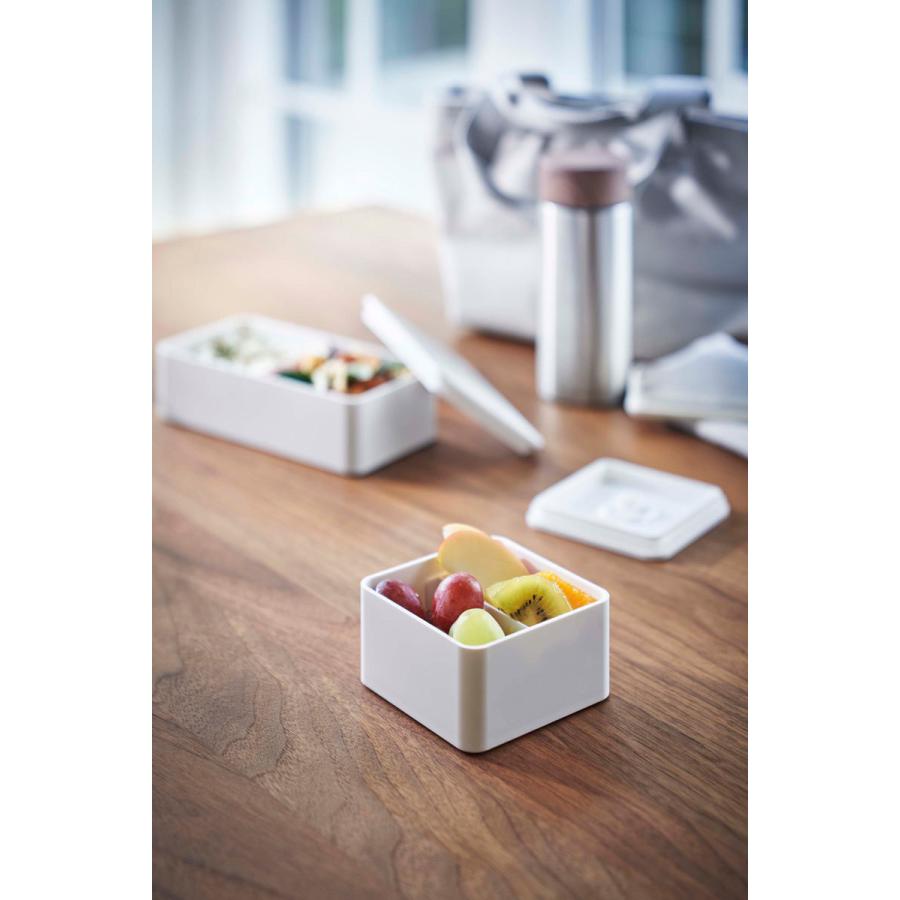 弁当箱 山崎実業 正規品 TOWER タワー バルブ付き密閉ランチボックス スクエア ランチボックス ホワイト | tower | 02