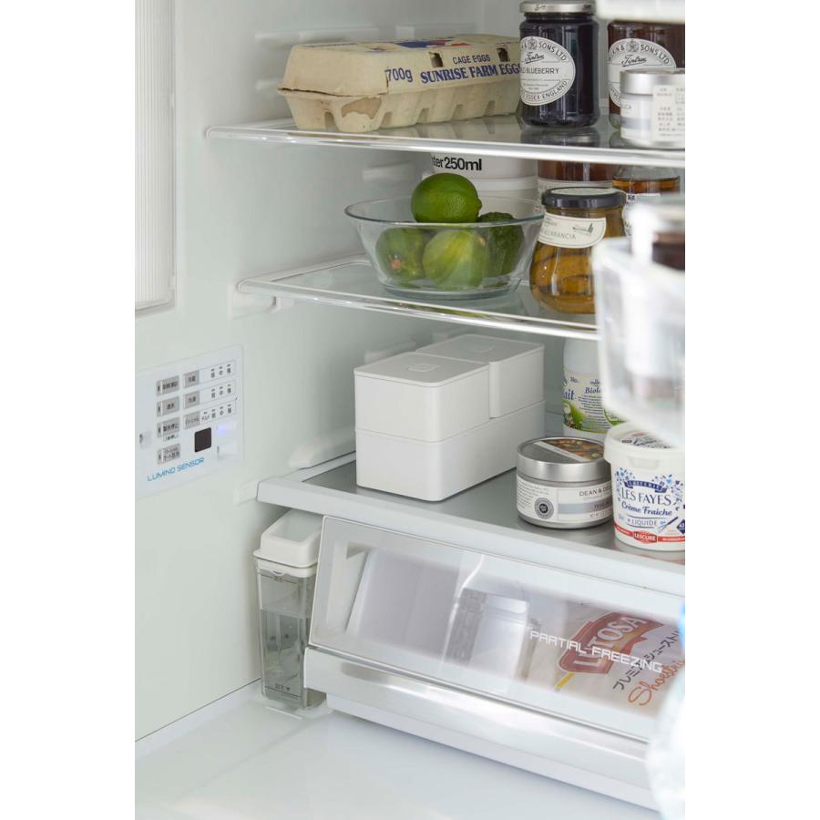 弁当箱 山崎実業 正規品 TOWER タワー バルブ付き密閉ランチボックス スクエア ランチボックス ホワイト | tower | 05