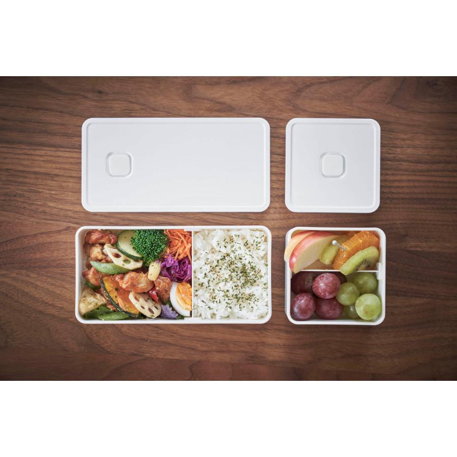 弁当箱 山崎実業 正規品 TOWER タワー バルブ付き密閉ランチボックス スクエア ランチボックス ホワイト | tower | 06