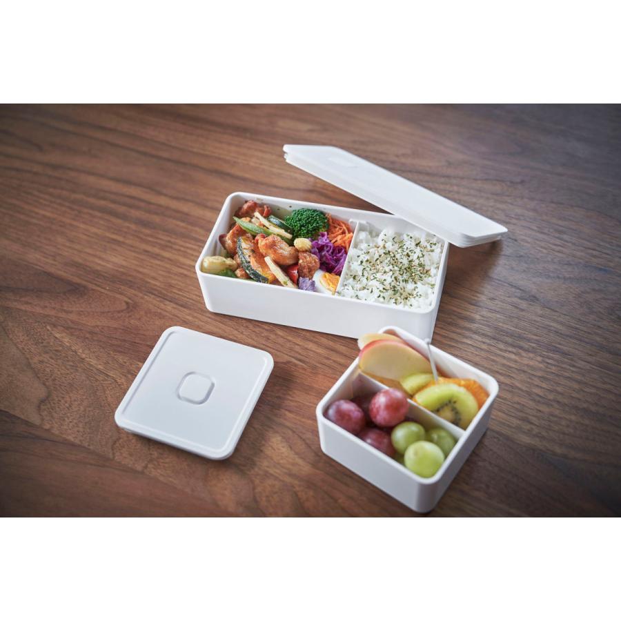 弁当箱 山崎実業 正規品 TOWER タワー バルブ付き密閉ランチボックス スクエア ランチボックス ホワイト | tower | 07