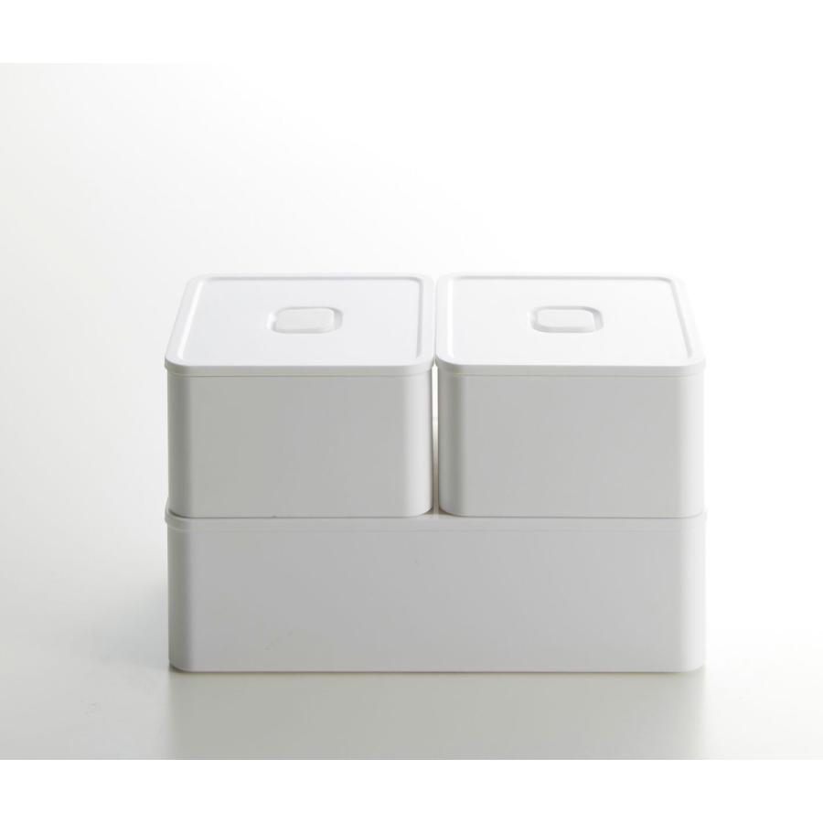 弁当箱 山崎実業 正規品 TOWER タワー バルブ付き密閉ランチボックス スクエア ランチボックス ホワイト | tower | 08