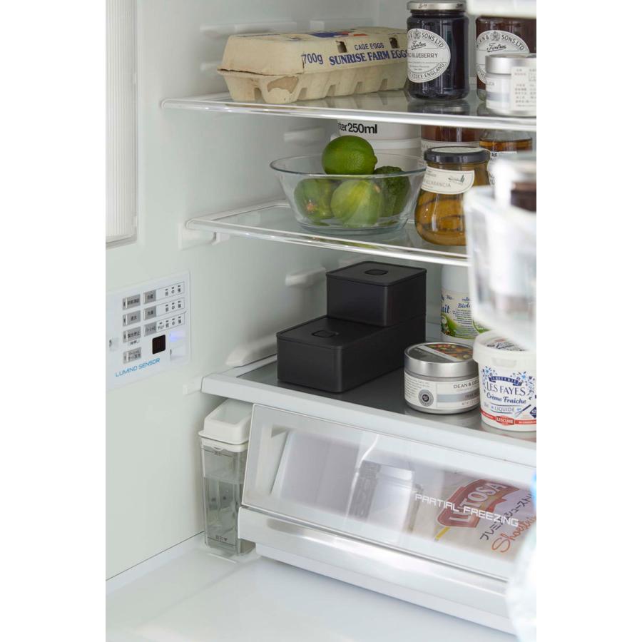 弁当箱 山崎実業 正規品 TOWER タワー バルブ付き密閉ランチボックス スクエア ランチボックス ブラック | tower | 05