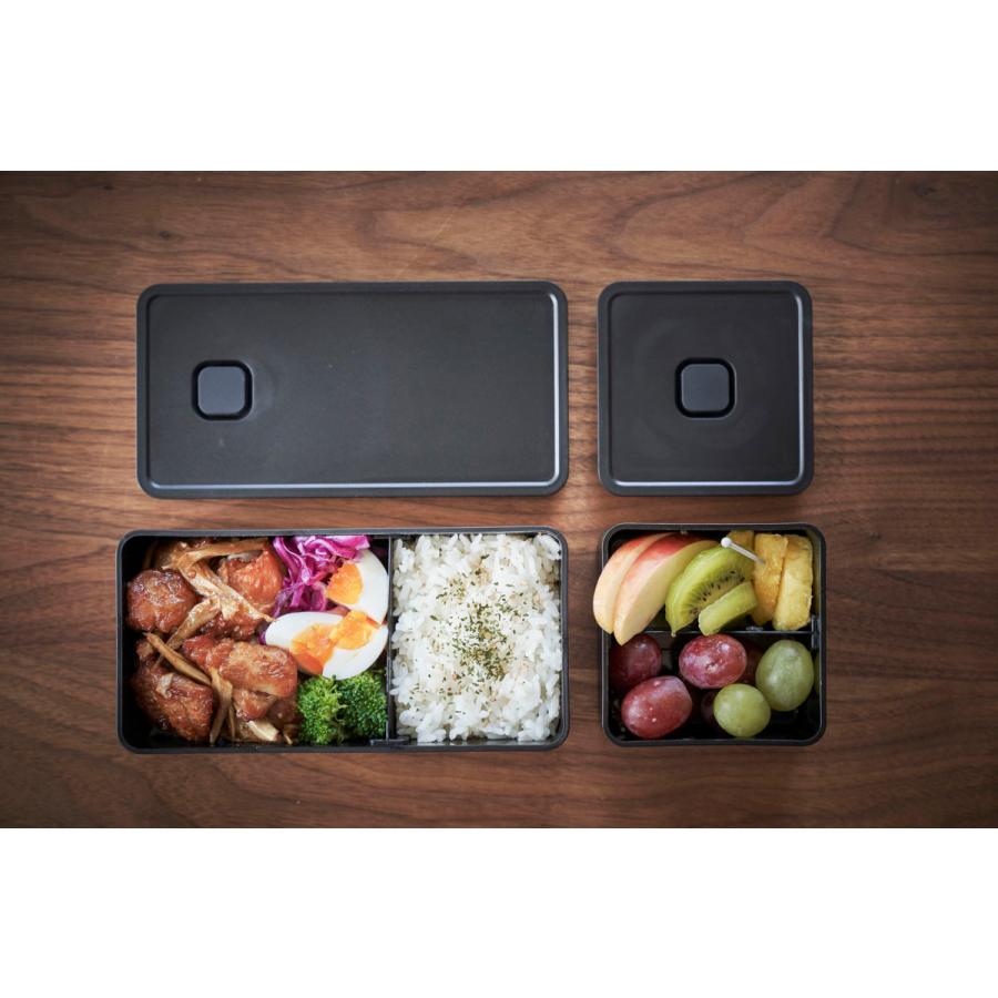 弁当箱 山崎実業 正規品 TOWER タワー バルブ付き密閉ランチボックス スクエア ランチボックス ブラック | tower | 06