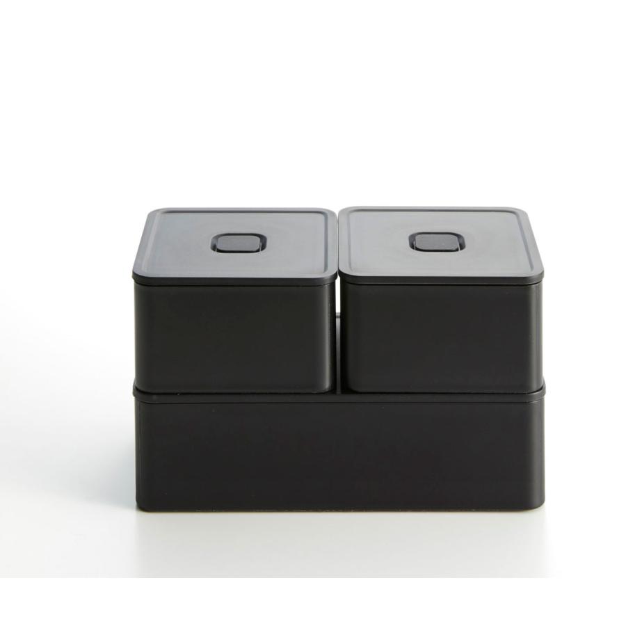 弁当箱 山崎実業 正規品 TOWER タワー バルブ付き密閉ランチボックス スクエア ランチボックス ブラック | tower | 08