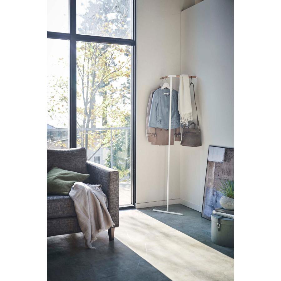 コートハンガー 山崎実業 正規品 TOWER タワー 立て掛けコーナーコートハンガー コートフック コート掛け ホワイト | tower | 01