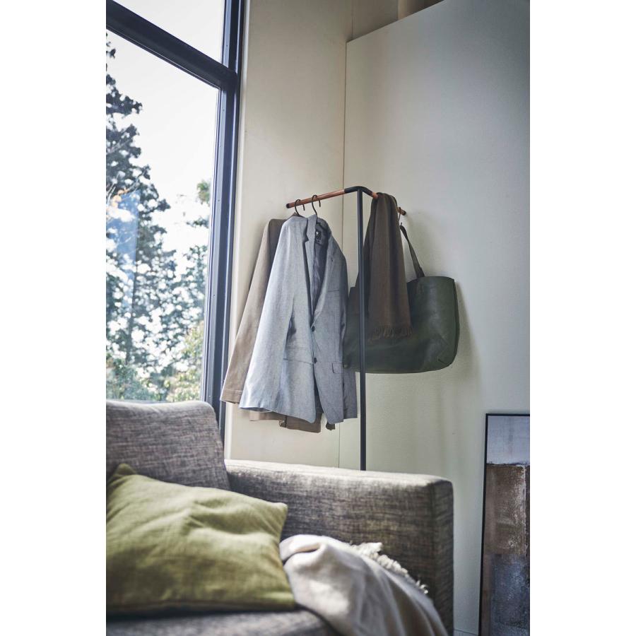 コートハンガー 山崎実業 正規品 TOWER タワー 立て掛けコーナーコートハンガー コートフック コート掛け ブラック | tower | 03